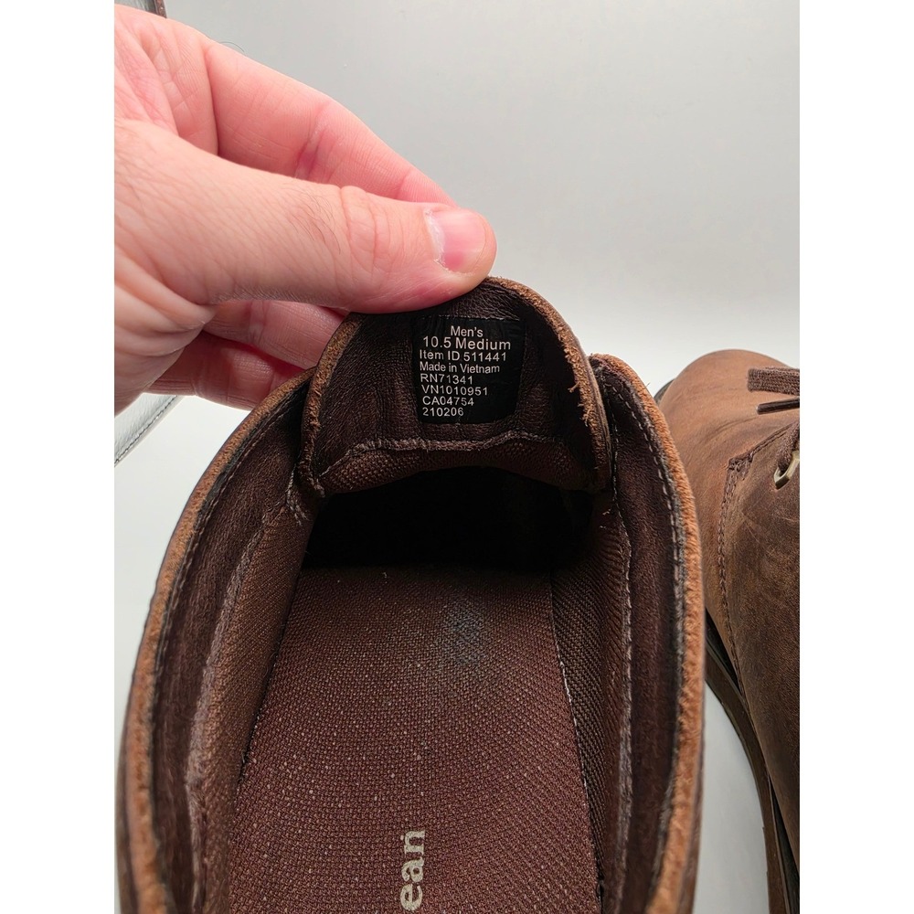 LL Bean Mens Stonington Chukka Boots Brown Leather Mid Top Shoes 511441 Sz 10.5 - Picture 4 of 9